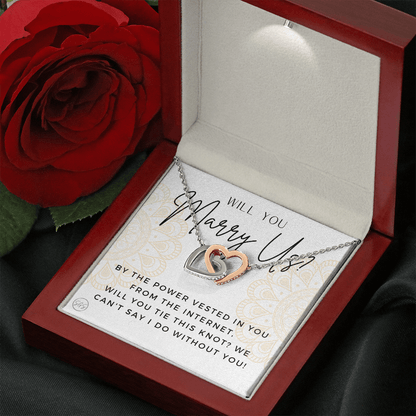 Wedding Officiant Proposal Gift | Will You Marry Us? Will You Be Our Officiant? For Friends, Best Friend Bestie Necklace Bridal Party 0817hhA