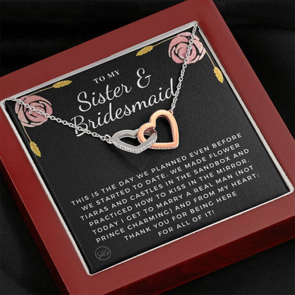 Sister Bridesmaid 0712j Hearts Necklace