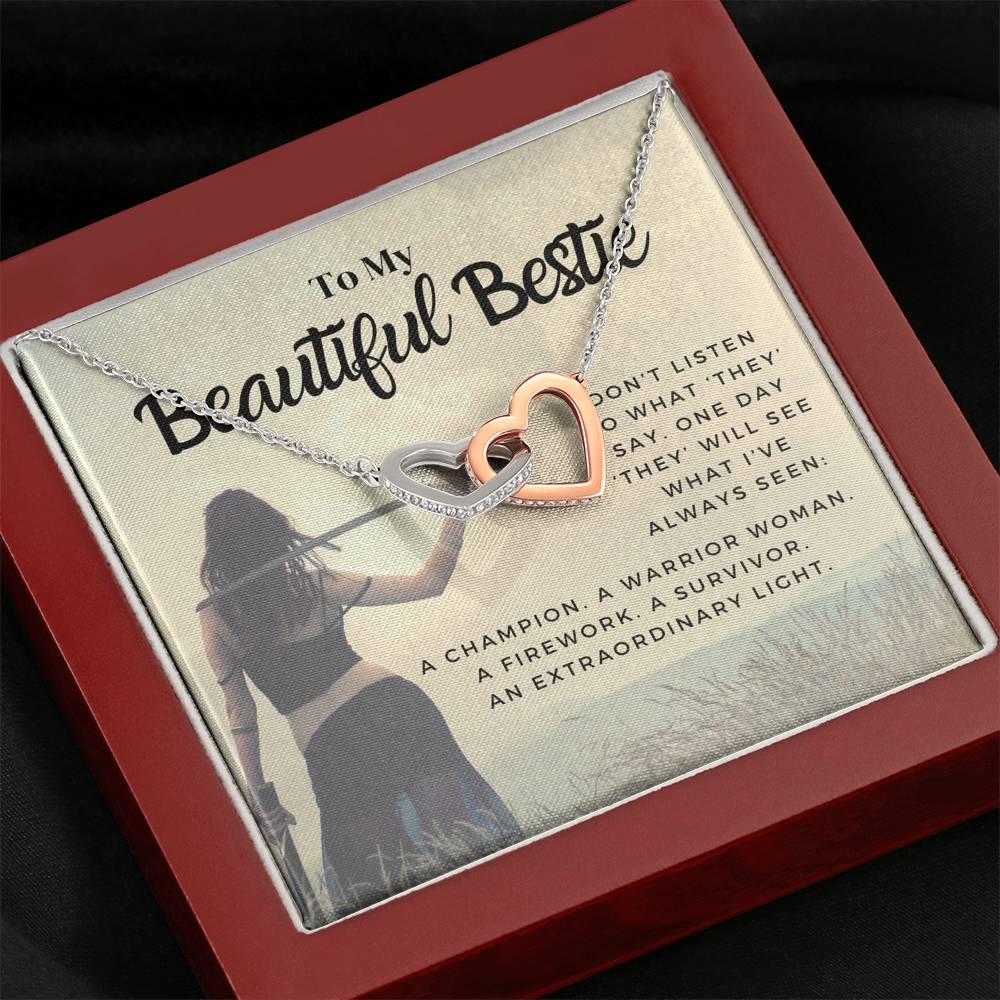 bestie 0721b Hearts Necklace