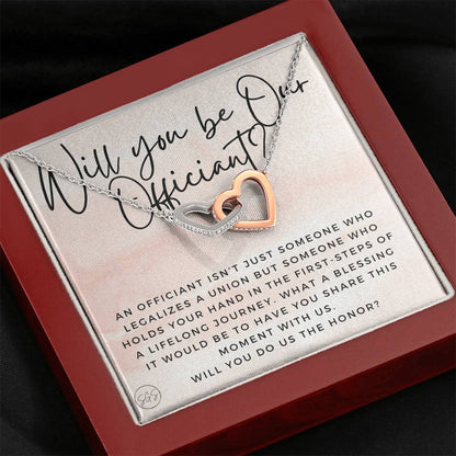 Wedding Officiant Proposal Gift | Stuff Gina Says, Will You Marry Us? Will You Be Our Officiant? For Friends, Best Friend Bestie Necklace Bridal Party 0817cH