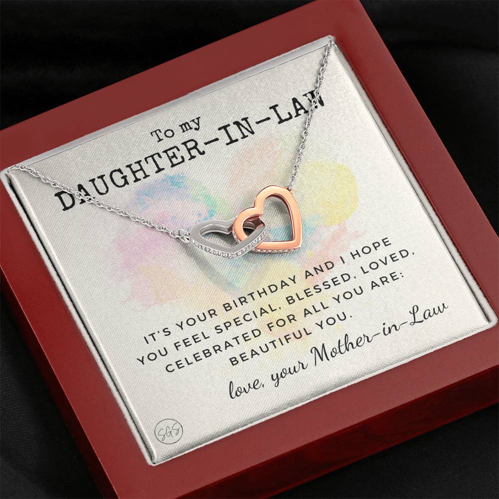 1012DILhb2 Hearts Necklace