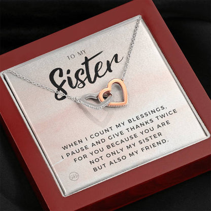 sister and friend 0707g Hearts Necklace