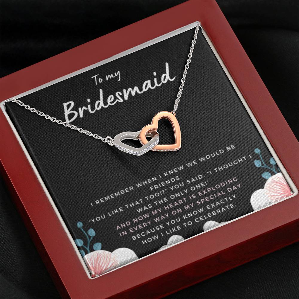 BridesmaidHeartExploding3 Hearts Necklace