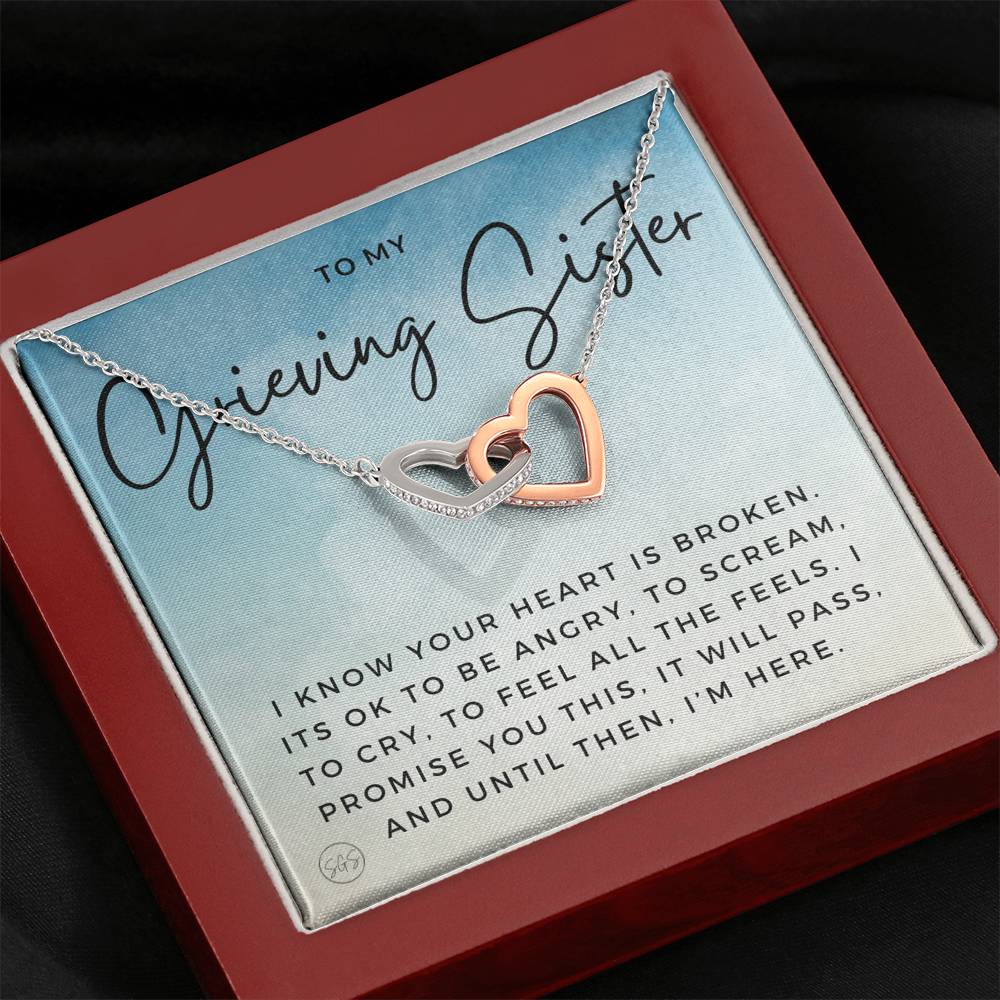 grieving sister 0709c Hearts Necklace