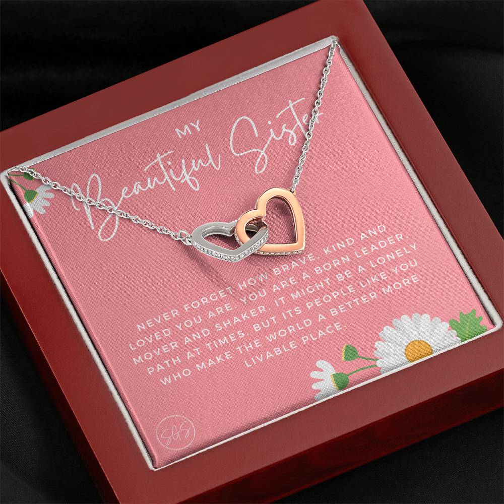 Beautiful Sister 0706N Hearts Necklace