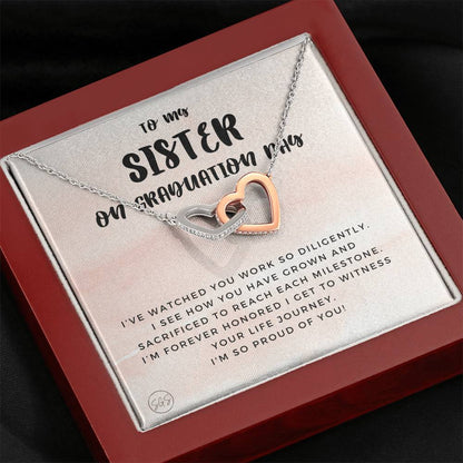 Sister Graduation 0705G Hearts Necklace