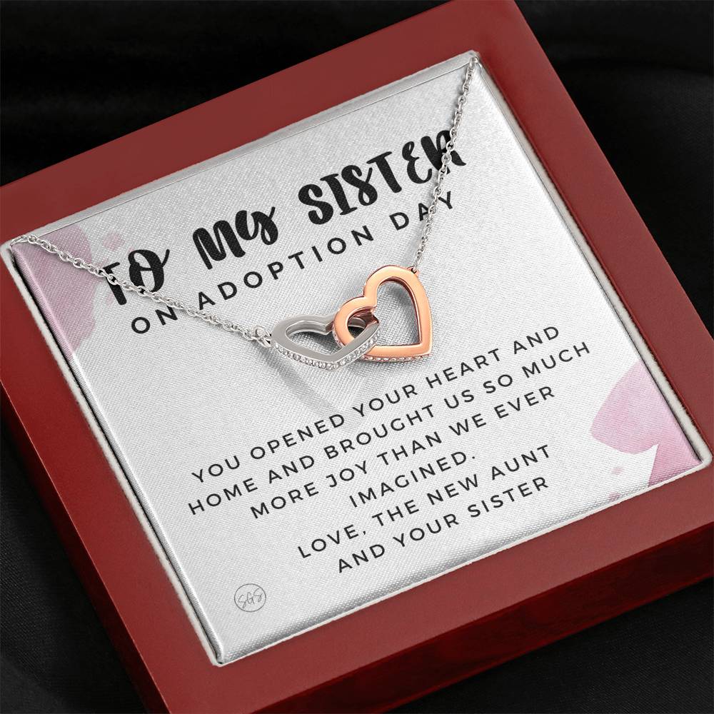 sister adoption 0709j Hearts Necklace