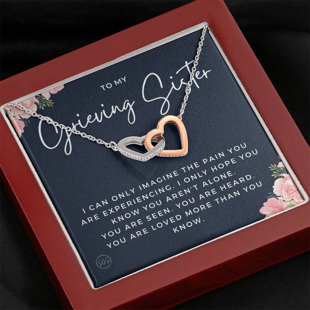 grieving sister 0709g Hearts Necklace