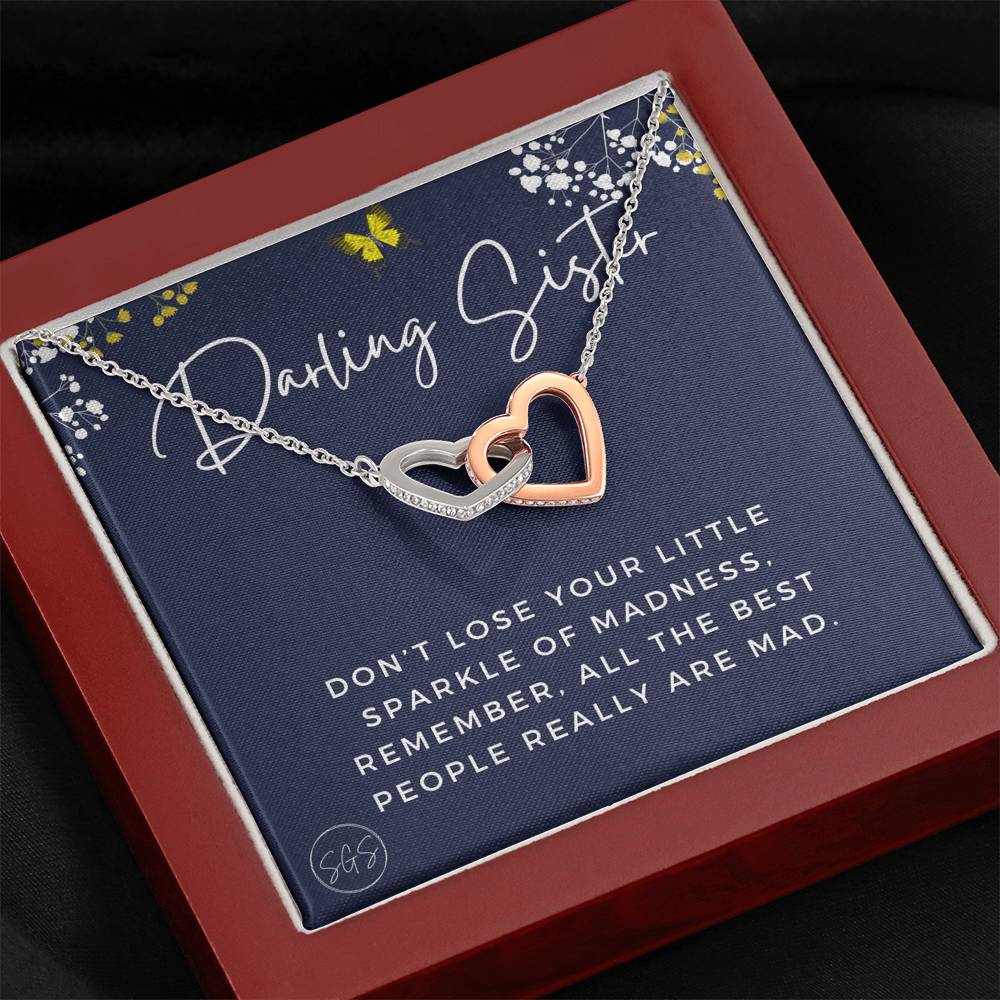 Darling Sister Sparkle of Madness 0706A Hearts Necklace