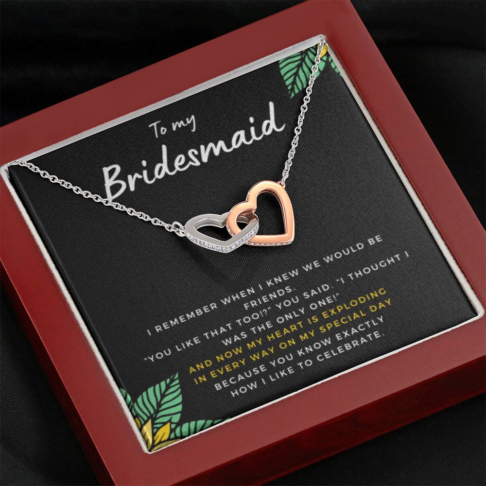 BridesmaidHeartExploding Hearts Necklace