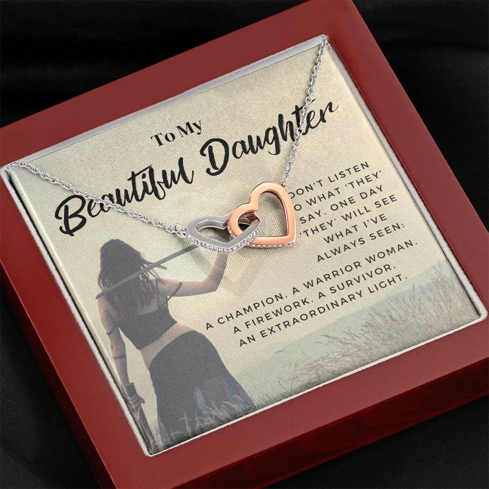 daughter 0721d Hearts Necklace