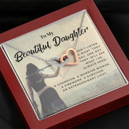 daughter 0721d Hearts Necklace