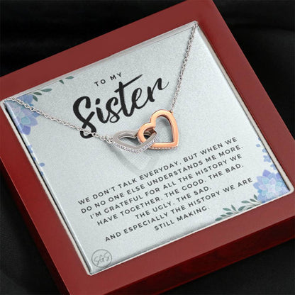 0625E Estranged Sister Hearts Necklace