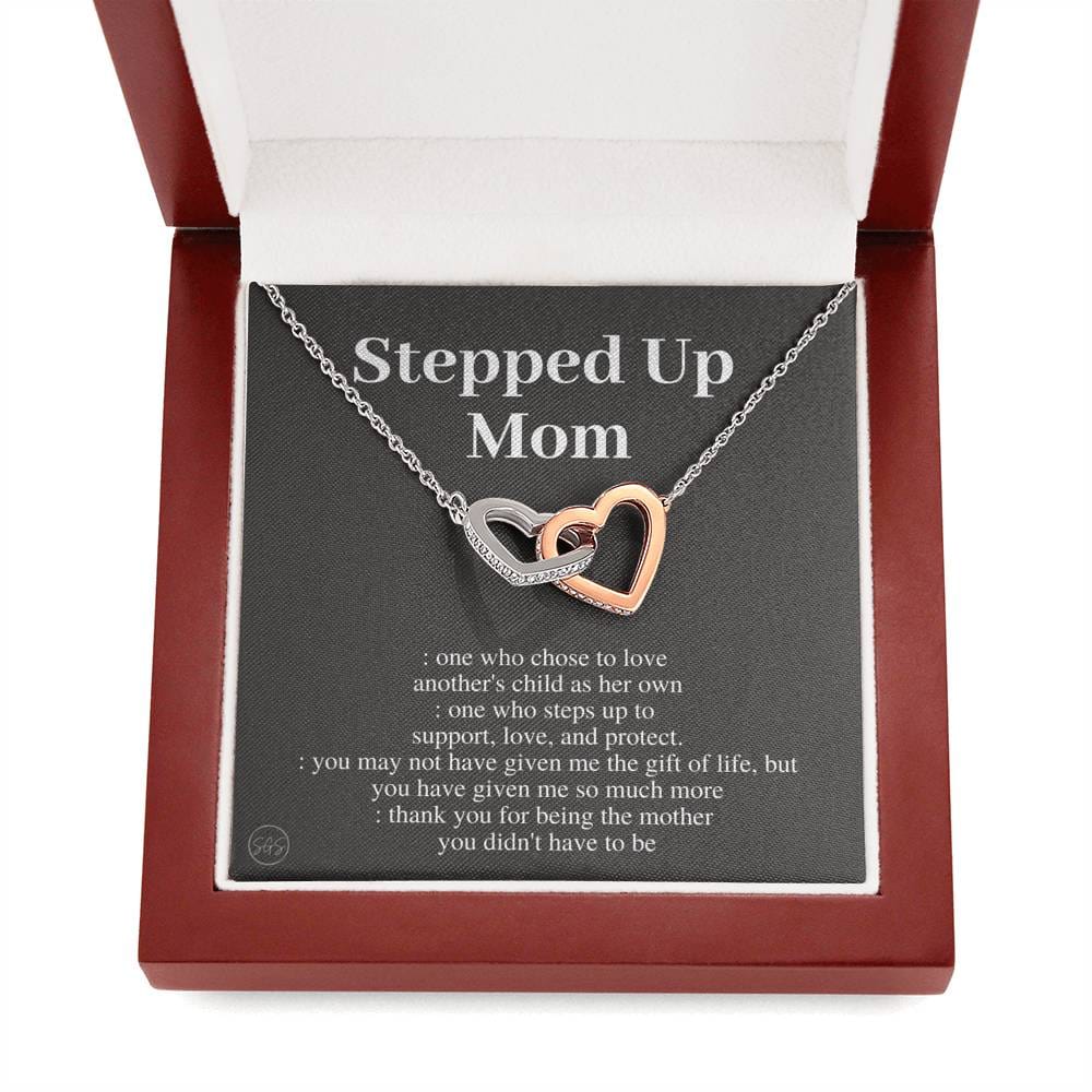 Stepped Up Mom | Stuff Gina Says, Gift for Stepmom, Bonus Mom, Stepmother, Grandma, Second Mama, From Step Daughter Son, Christmas, Birthday, Foster 1105aH