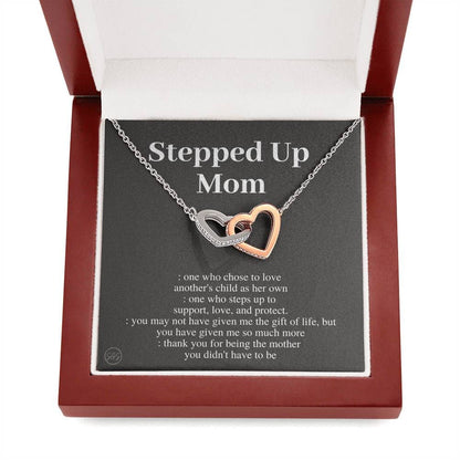 Stepped Up Mom | Stuff Gina Says, Gift for Stepmom, Bonus Mom, Stepmother, Grandma, Second Mama, From Step Daughter Son, Christmas, Birthday, Foster 1105aH