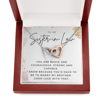 Sister-in-Law Gifts | Husband's Sister, Wife's Sister, Christmas Gift for Sister in Law, Birthday, Wedding, Future Sister Necklace 1103eHA