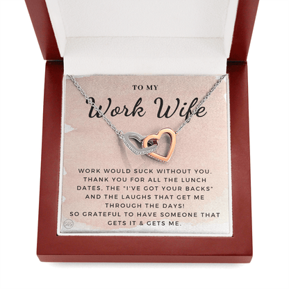 Work Wife Gift | Best Friend at the Office, Christmas, Favorite Co-Worker, Work, Job Anniversary, Employee, Boss, Small Business, Thank You, Bestie Funny 1029waHA