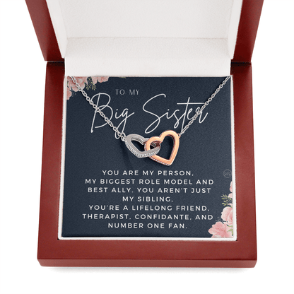 Big Sister Gift | Necklace for Older Sister, Christmas Idea, Birthday Present from Younger Sister, Best Big Sis, Heartfelt & Cute 1111bHA