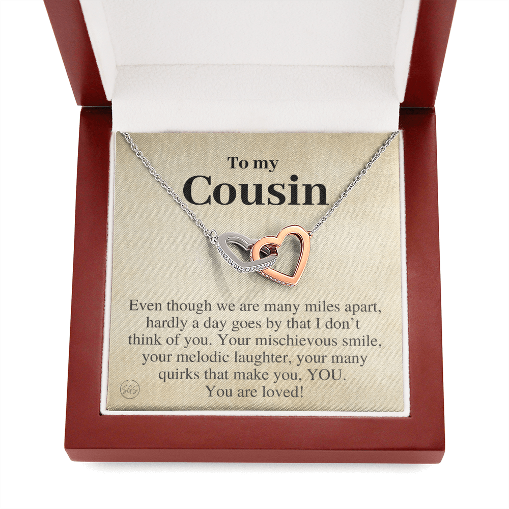 Gift for Cousin | Cousin Crew Necklace, Cousins and Best Friends, I Miss You Present, Gift for Birthday, Graduation, Thinking of You 2415H