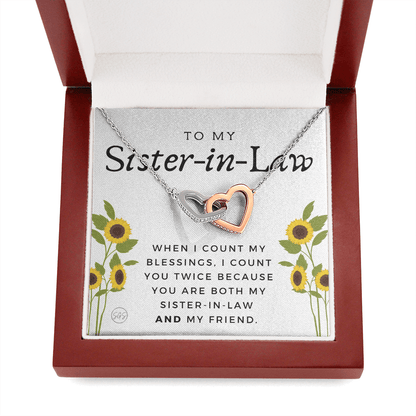 Sister-in-Law Gifts | Husband's Sister, Wife's Sister, Christmas Gift for Sister in Law, Birthday, Wedding, Future Sister Necklace 1103dHA