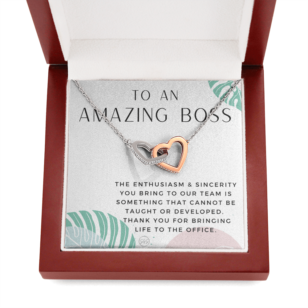 Gift for an Amazing Boss - Thank You Gift, Office Gift, Boss' Day Necklace 1215bjH