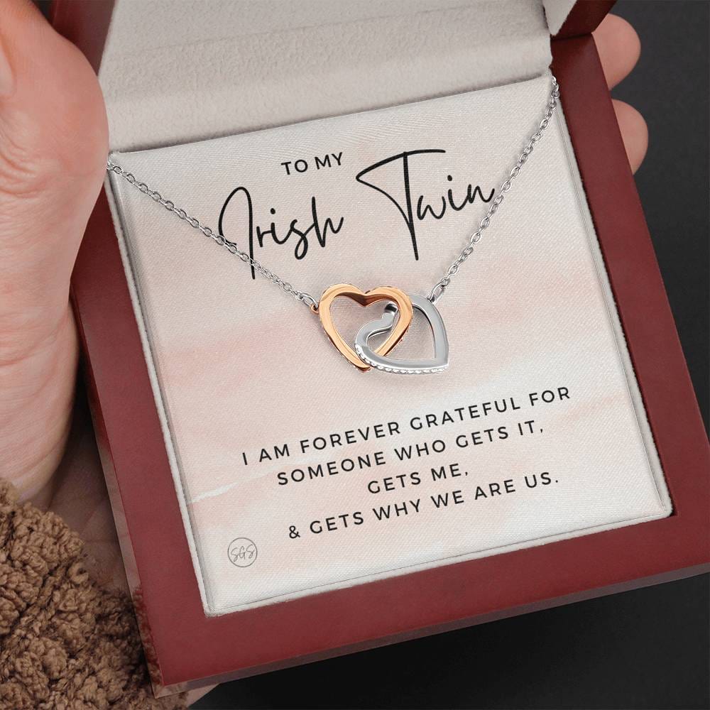 To My Irish Twin | Stuff Gina Says, My Sister Gets Me, Sisters Gift, Almost Twins, Best Friend Necklace, Gift From Sister, Grateful, Cute, Jewelry 0628HH