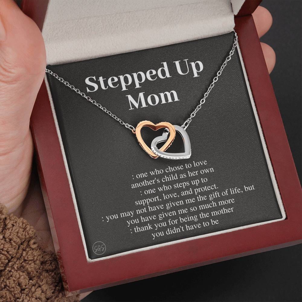 Stepped Up Mom | Stuff Gina Says, Gift for Stepmom, Bonus Mom, Stepmother, Grandma, Second Mama, From Step Daughter Son, Christmas, Birthday, Foster 1105aH