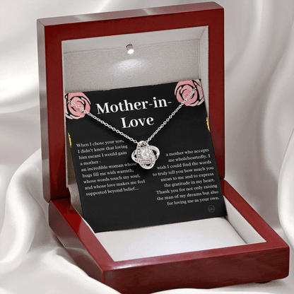 Personalized Knot Necklace for Your Mother-in-law | Mother's Day Gift, From Daughter-in-Law, Mother in Love MIL9k