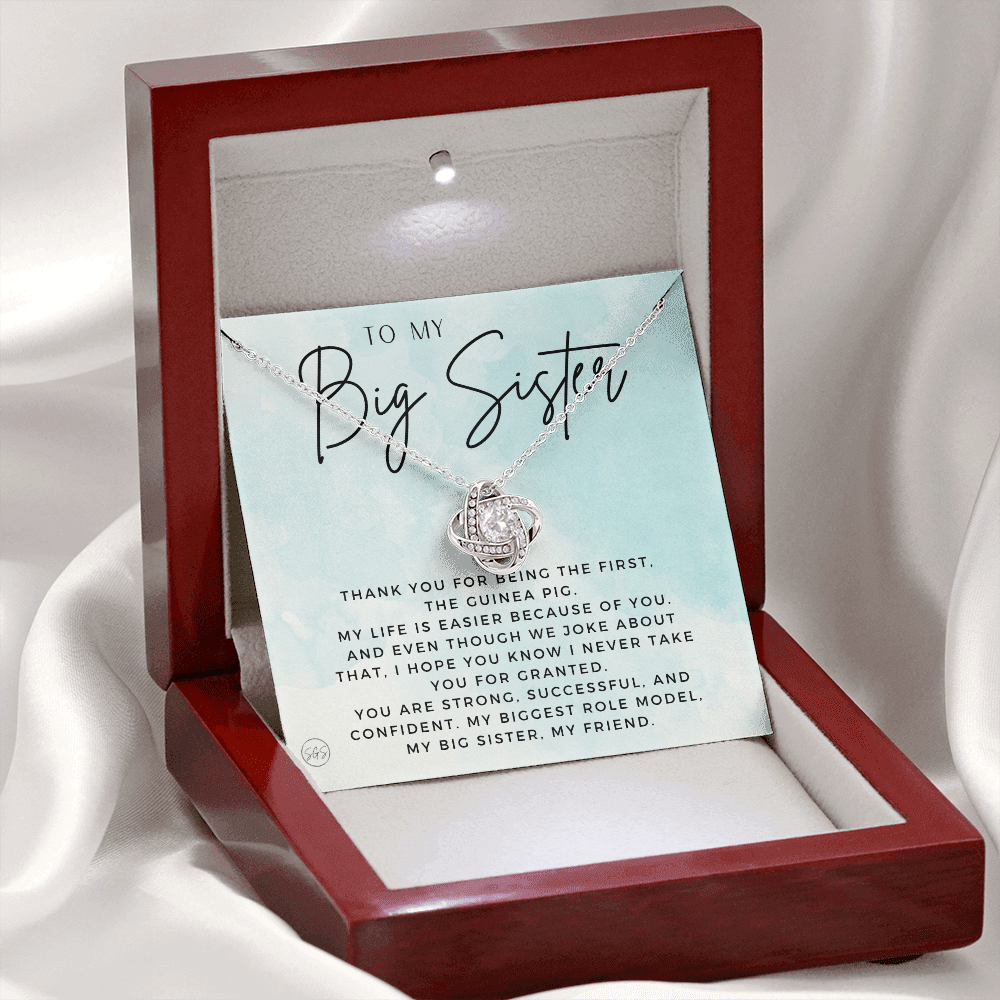 Big Sister Gift| Necklace for Older Sister, Christmas Idea, Birthday Present from Younger Sister, Best Big Sis, Heartfelt & Cute 1111iKA