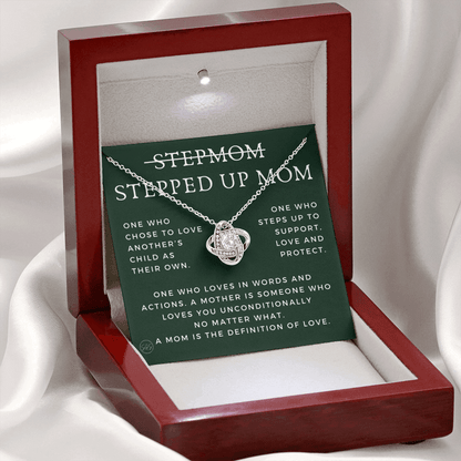 Stepped Up Mom | Gift for Stepmom, Bonus Mom, Stepmother, Grandma, Second Mama, From Step Daughter Son, Mother's Day, Birthday, Foster 125cK