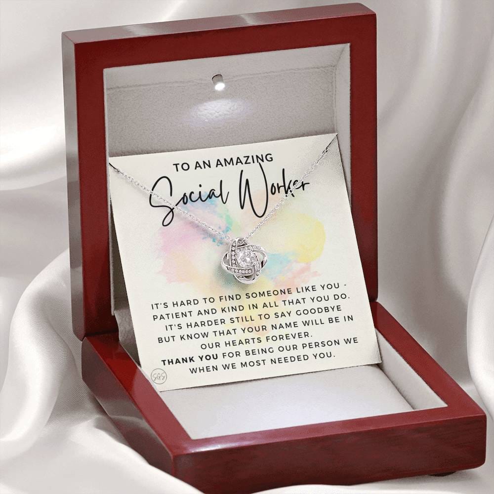 0922b social worker.png Necklace Love Knot