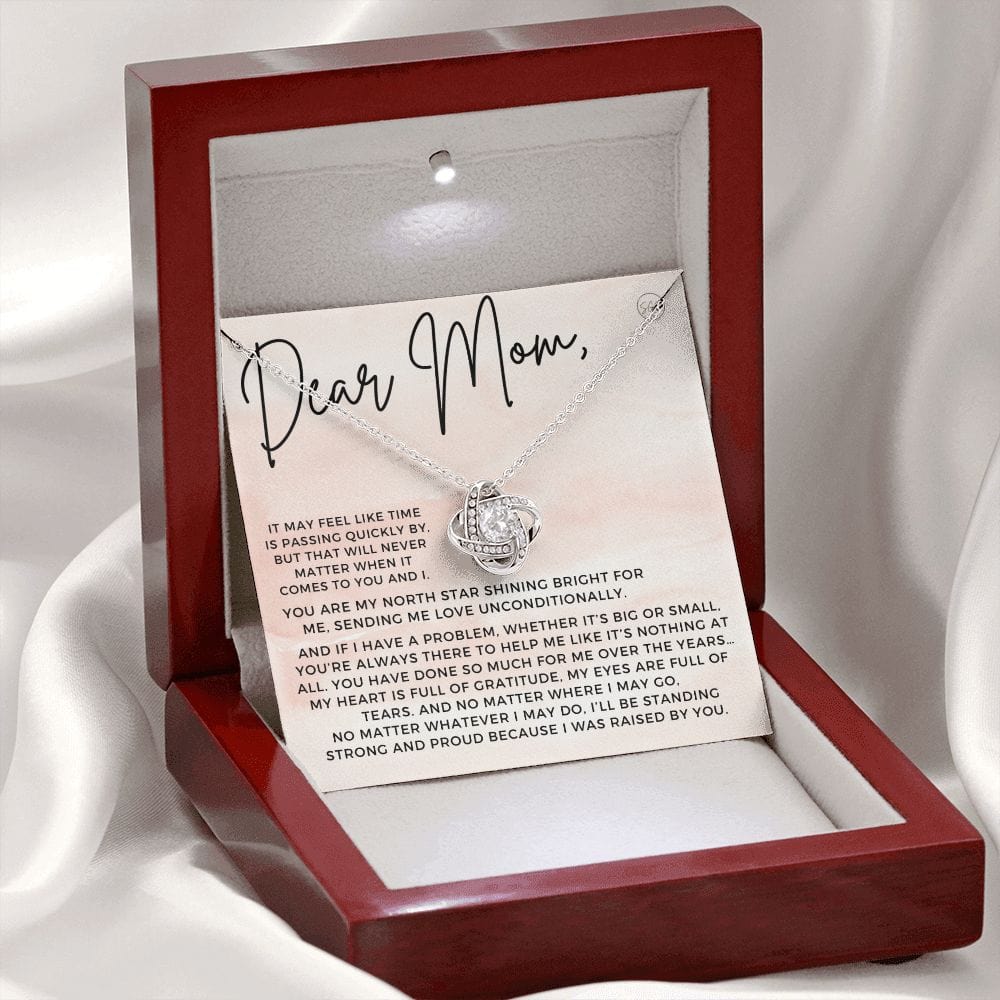 Dear Mom - Handwritten Letter To Mom | Mother's Day Gift, Necklace for Mom from Daughter, Gift for Mom from Son, Personalized for Her, Pink