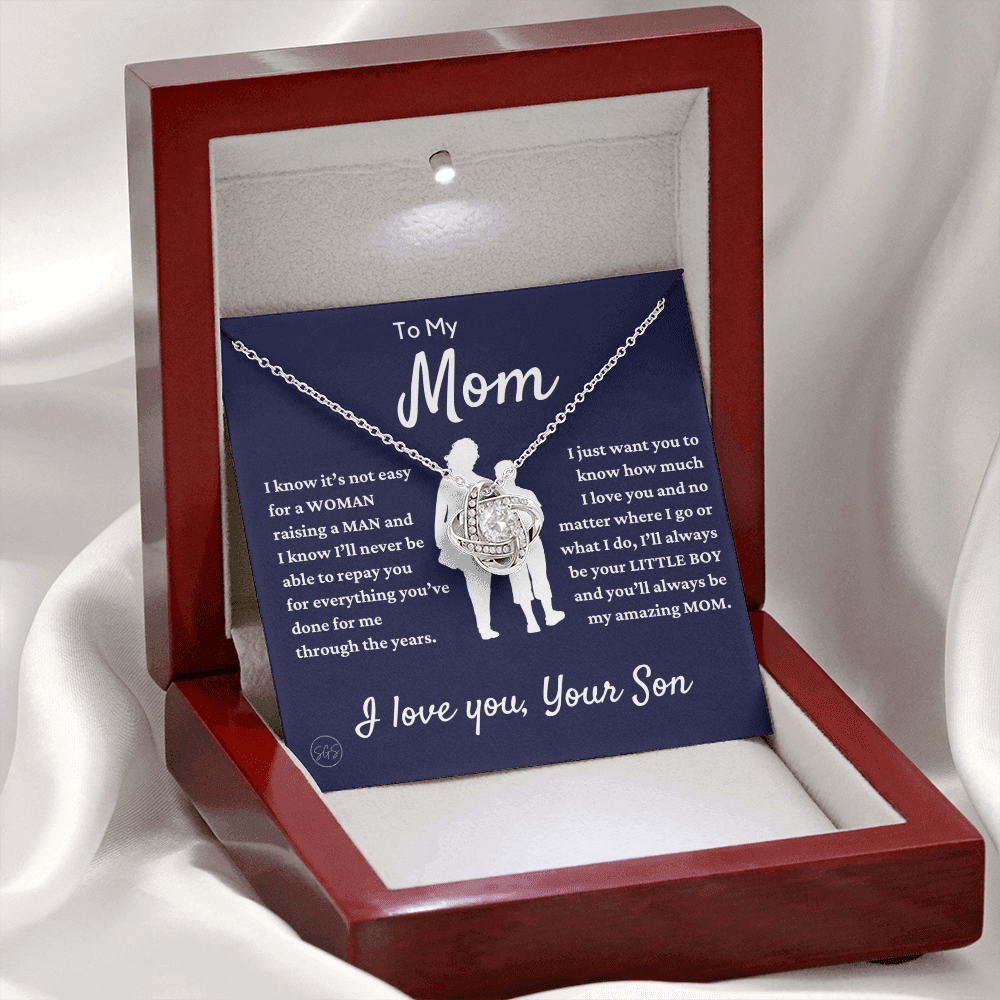 Mom - Loved Mother - Necklace | Gift for Mother From Son, Mother's Day Necklace, I'll Always Be Your Little Boy, Mom and Son Bond