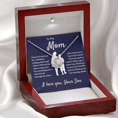 Mom - Loved Mother - Necklace | Gift for Mother From Son, Mother's Day Necklace, I'll Always Be Your Little Boy, Mom and Son Bond