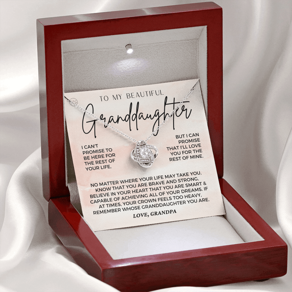 To My Granddaughter - Love Grandpa - Beautiful Gift Set | Granddaughter Gift, From Grandfather, Teen Girl Necklace, Teenaged Birthday Gift