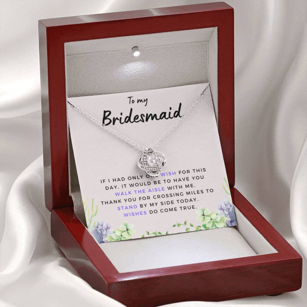 BridesmaidWishesDoComeTrue Necklace Love Knot