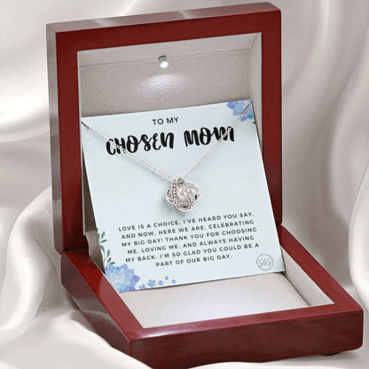0625I Chosen Mom Wedding Necklace Love Knot