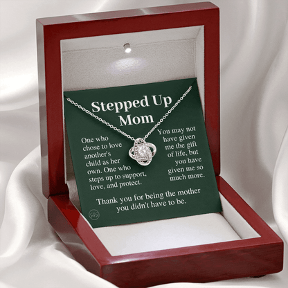 Stepped Up Mom | Gift for Stepmom, Bonus Mom, Stepmother, Grandma, Second Mama, From Step Daughter Son, Mother's Day, Birthday, Foster 125fK