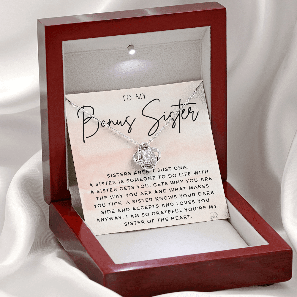 Bonus Sister Gift | Sister in Law Gift, Best Friend Necklace, Roommate, Step Sister, Christian, Birthday 25th, 16th, 30th, Christmas 1104cKA