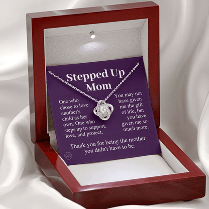 Stepped Up Mom | Gift for Stepmom, Bonus Mom, Stepmother, Grandma, Second Mama, From Step Daughter Son, Mother's Day, Birthday, Foster 125iK