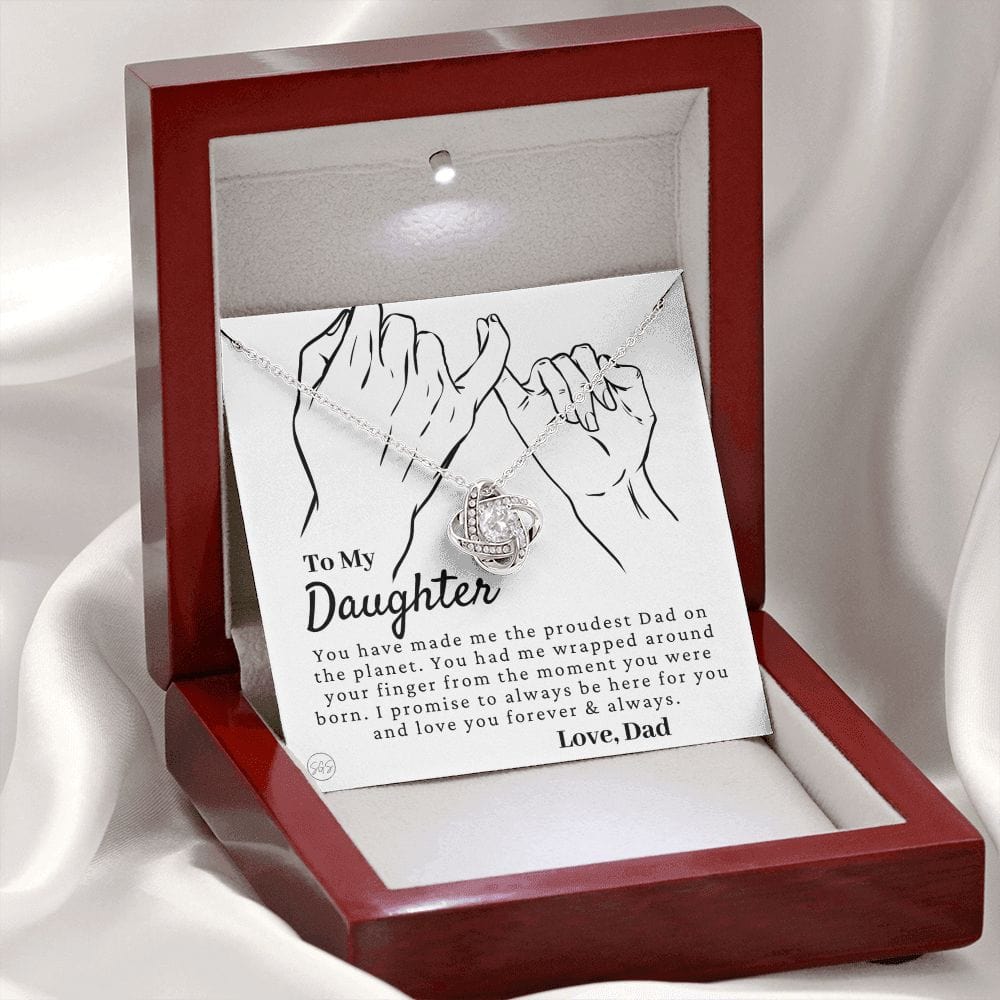 Daughter Gift (From Dad) | Father to Daughter Necklace, Pinky Promise Gift To Daughter From Dad, Daughter Necklace, Christmas Gift for Her