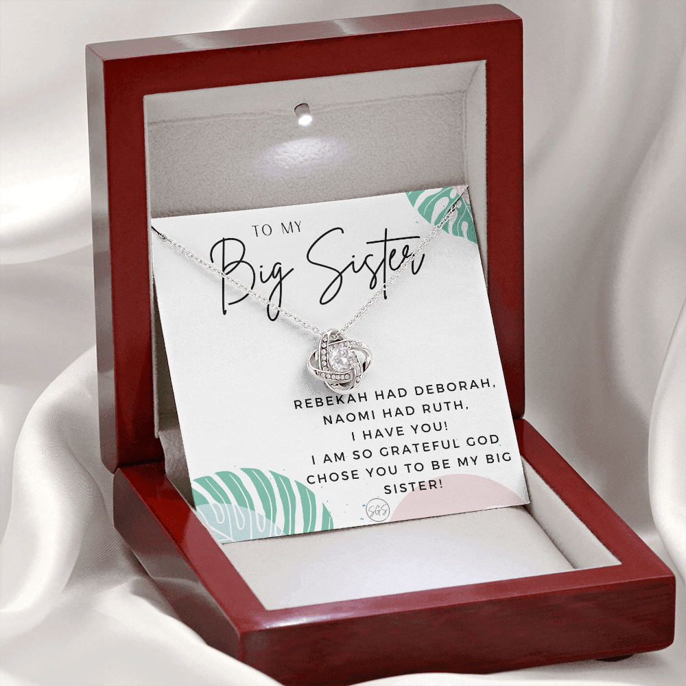 Big Sister Gift| Necklace for Older Sister, Christmas Idea, Birthday Present from Younger Sister, Best Big Sis, Heartfelt & Cute 1111hcKA