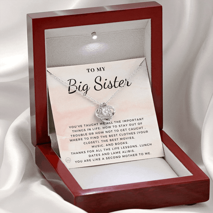 Big Sister Gift| Necklace for Older Sister, Christmas Idea, Birthday Present from Younger Sister, Best Big Sis, Heartfelt & Cute 1111eKA