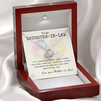 Daughter in Law Gift | Future DIL, Bonus Daughter, From Mother in Law, Father in Law, In Laws, For the Bride, Son's Wife, Fiance 1012DILhb2KA