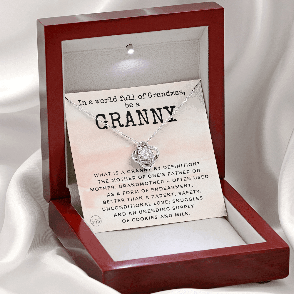 Gift for Granny | Grandmother Nickname, Grandma, Mother's Day Necklace, Birthday, Get Well, Missing You, Granny Definition, Christmas, From Family Grandkids  Granddaughter Grandson 1118cK
