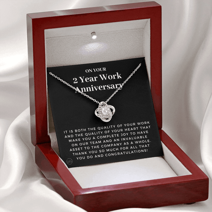 2 Year Job Anniversary Gift | Thank You Gift from Boss, Employee Work Appreciation, Co-Worker, Congrats, Years of Service AN02K