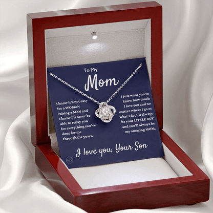 Mom - Loved Mother - Necklace | Gift for Mother From Son, Mother's Day Necklace, I'll Always Be Your Little Boy, Mom and Son