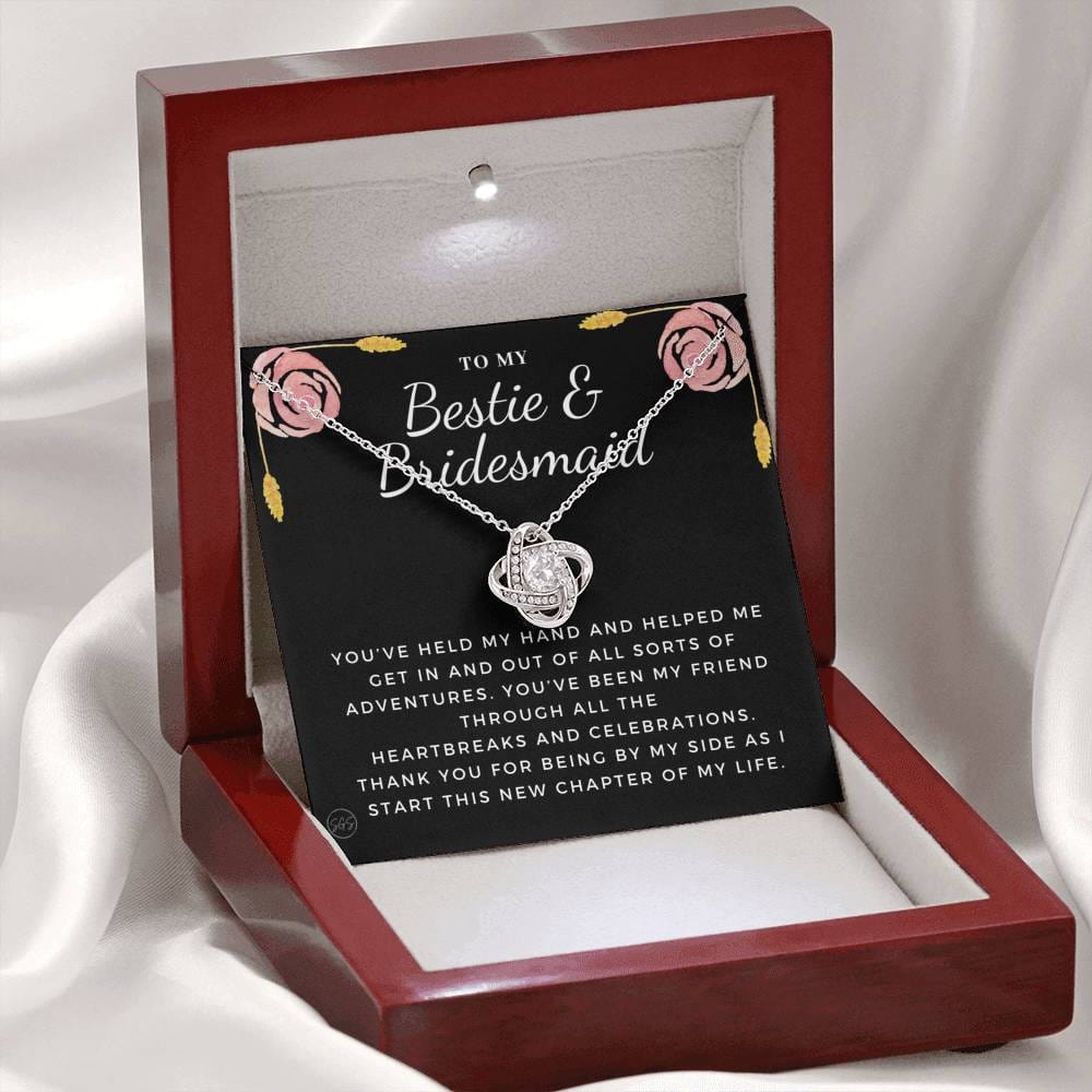 Bestie Bridesmaid 0712d Necklace Love Knot