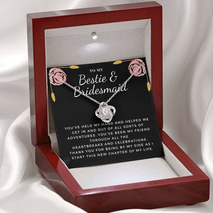 Bestie Bridesmaid 0712d Necklace Love Knot