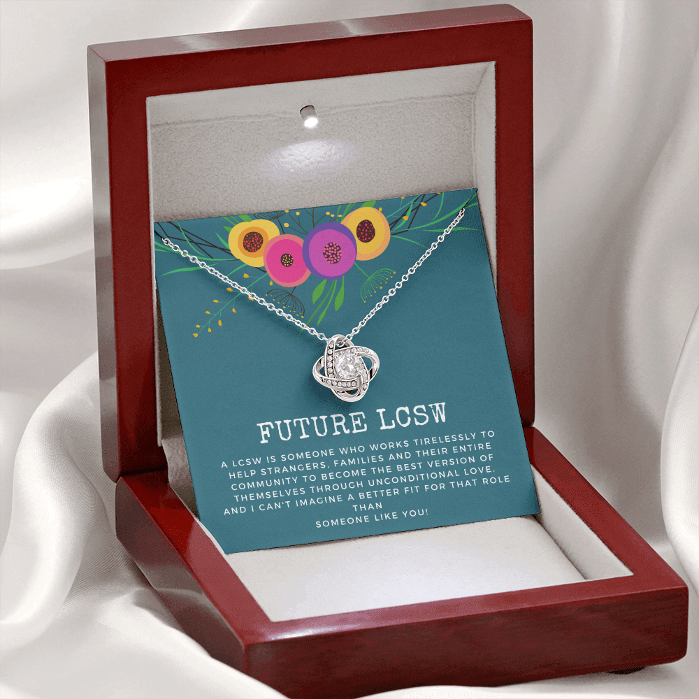 Future LCSW Gift | Graduation Necklace, Social, Case Worker, Counselor, MSW, Social Work, Appreciation, School, Bachelor's Degree